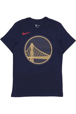 Nike Top, Herre, Blå, XL, Bomuld, NBA City Edition Logo T-shirt