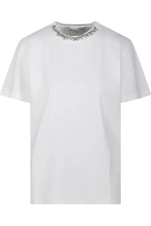 Golden Goose Top, Dame, Hvid, S, Bomuld, Vintage Hvid Broderet Regular T-Shirt