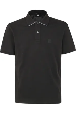 C.P. Company Top, Herre, Sort, M, Stretch Piquet Polo Shirt