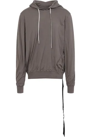 Rick Owens Sweathshirts & Hoodies, Herre, Grå, S, Bomuld, Cozy Oversized Hættetrøje