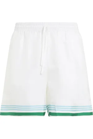 Casablanca Shorts, Herre, Hvid, L, Uld, Metaphysical Tennis Icon Drawstring Shorts