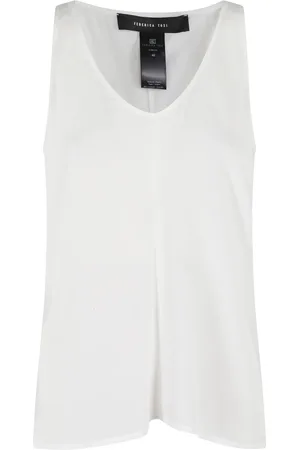 FEDERICA TOSI Top, Dame, Hvid, S, Elegant Crepe de Chine Kjole