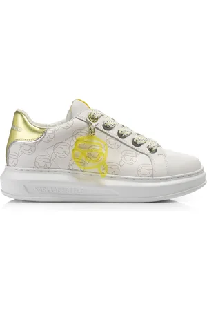 Karl Lagerfeld Sko, Dame, Hvid, 36 EU, Læder, Dame Sneakers Kapri