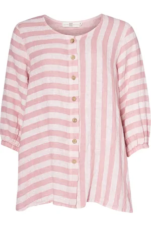 Pont Neuf Bluser & Skjorter, Dame, Lyserød, S, Linned, Leolu Rose Linned A-Shape Bluse