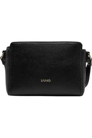 Liu Jo Taske, Dame, Sort, ONE SIZE, Uld, Sort Crossbody Taske med Lynlås Lukning