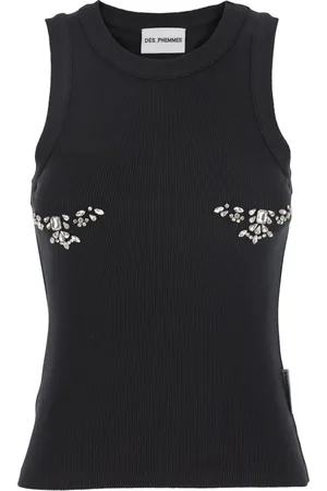 Des Phemmes Top, Dame, Sort, XS, Bomuld, Klassisk Tank Top i Sort