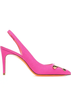 santoni Sko, Dame, Lyserød, 37 1/2 EU, Læder, Elegante Slingback Pumps