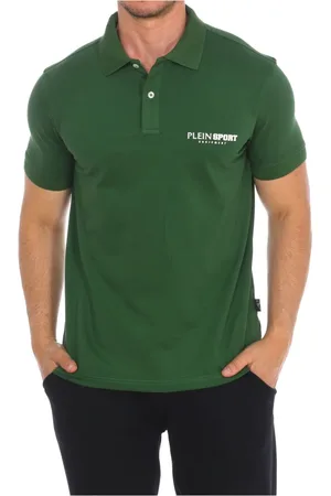 Philipp Plein Top, Herre, Grøn, L, Bomuld, Kortærmet poloshirt