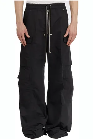 Rick Owens Bukser, Herre, Sort, L, Bomuld, Cargo Bukser