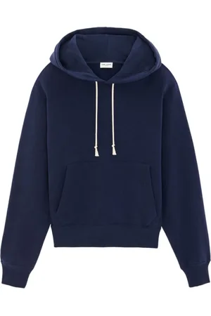 Saint Laurent Sweathshirts & Hoodies, Herre, Blå, S, Bomuld, Blå Cassandre Hættetrøje