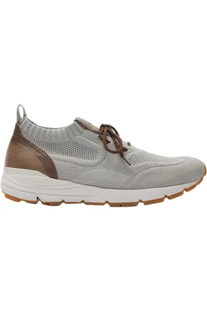 Scarosso Sko, Herre, Grå, 40 1/2 EU, Uld, Håndlavede løbesneakers i grå strik
