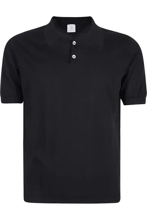 ELEVENTY Top, Herre, Sort, S, Bomuld, Polo T-shirt med korte ærmer