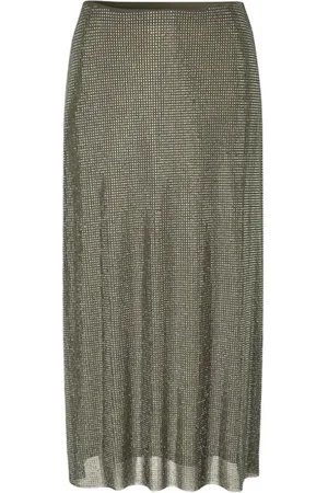Samsøe Samsøe Nederdel, Dame, Grøn, S, Polyester, Sahannan Skirt