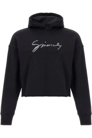 Givenchy Sweathshirts & Hoodies, Dame, Sort, L, Uld, Sort Hættetrøje Sweatshirt Forlomme Langærmet Ribbede Manchetter