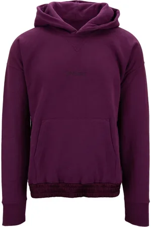 Saint Laurent Sweathshirts & Hoodies, Herre, Lilla, L, Bomuld, Hættetrøje med broderi