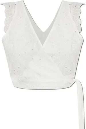 Paul Smith Top, Dame, Hvid, S, Uld, Blonde top med sidebånd