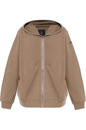 Rick Owens Sweathshirts & Hoodies, unisex, Brun, L, Bomuld, Zip-through Hoodie
