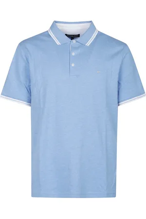 Michael Kors Top, Herre, Blå, XL, Grøn Polo T-shirt med korte ærmer
