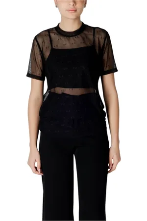 Armani Exchange Bluser & Skjorter, Dame, Sort, M, Uld, Kortærmet T-shirt Kollektion