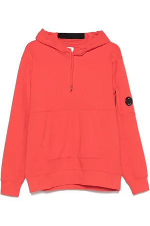 C.P. Company Sweathshirts & Hoodies, Herre, Rød, S, Uld, Rød Sweater med Hætte og Lomme