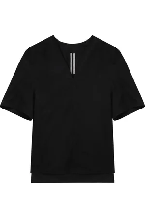 Rick Owens Top, Dame, Sort, XS, Bomuld, Casual Sortærmet T-shirt i Sort