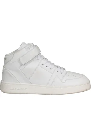 Saint Laurent Sko, Herre, Hvid, 42 EU, Læder, Worn Leather Lax Sneakers