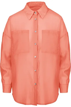 Bomboogie Bluser & Skjorter, Dame, Rød, S, Lyocell Voile Overshirt