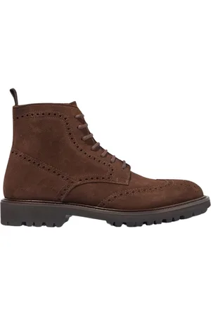 Scarosso Sko, Herre, Brun, 41 1/2 EU, Suede, Thomas Suede Snørestøvle