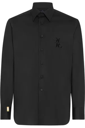 BILLIONAIRE Skjorte, Herre, Sort, XL, Bomuld, Long Sleeve Tops