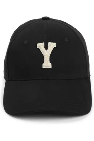 Saint Laurent Tilbehør, Herre, Sort, 59 CM, Bomuld, Sort Elfenben Baseball Kasket