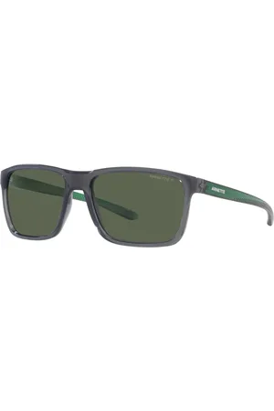 Arnette Tilbehør, Herre, Grå, 59 MM, Uld, Stilfulde solbriller i Transparent Grå/Mørkegrøn