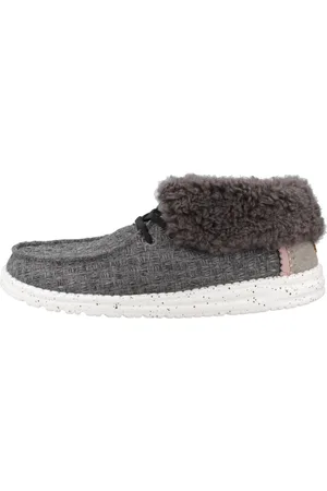 Hey dude Sko, Dame, Grå, 39 EU, Uld, Fold Stitch Cozy Sko