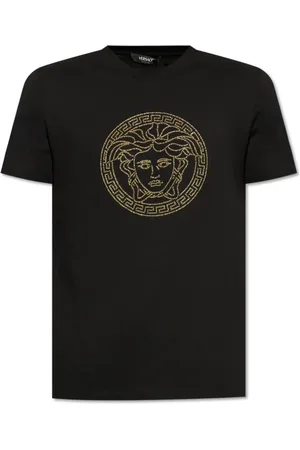 VERSACE Top, Herre, Sort, L, Bomuld, Bomuld T-shirt