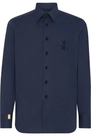 BILLIONAIRE Skjorte, Herre, Blå, M, Bomuld, Long Sleeve Tops