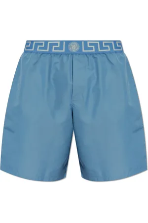 VERSACE Badetøj, Herre, Blå, 2XL, Polyester, Badeshorts