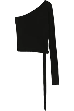 Rick Owens Top, Dame, Sort, XS, Bomuld, Langærmet top med stropper