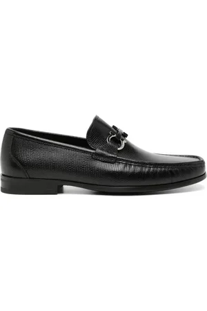 Salvatore Ferragamo Sko, Herre, Sort, 40 EU, Sorte flade slip-on sko