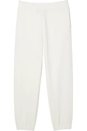 Lacoste Bukser, Dame, Hvid, S, Bomuld, Creme Bukser Aw24 Moderne Design