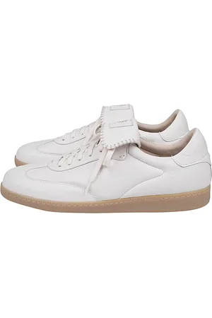 ELEVENTY Sko, Herre, Hvid, 41 EU, Lammeskind Sneakers med Unikt Mærke