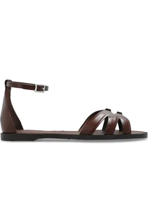 Max Mara Sko, Dame, Brun, 36 EU, Læder, Sandaler Doubleflat