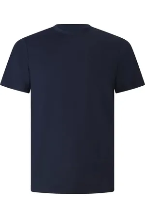 Peuterey Top, Herre, Blå, M, Bomuld, Afslappet Bomuld T-Shirt i Hvid