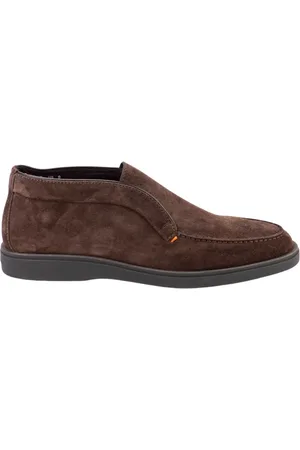 santoni Sko, Herre, Brun, 40 EU, Slip-On Flade Sko