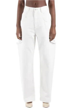 Maison Margiela Jeans, Dame, Hvid, XS, Bomuld, Hvide Bomuldsjeans