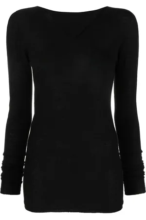 Rick Owens Strik, Dame, Sort, S, Cashmere, Striktrøje