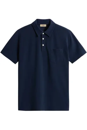 Woolrich Top, Herre, Blå, L, Blå Polo Skjorte med Brystlomme