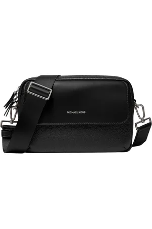 Michael Kors Taske, Herre, Sort, ONE SIZE, Læder, Hudson Pebbled Leather Crossbody Bag