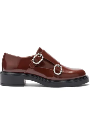 Stuart Weitzman Sko, Dame, Brun, 36 EU, Læder, Leighton Monk Strap
