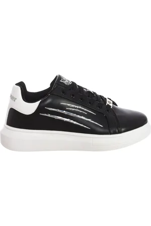 Philipp Plein Sko, Herre, Sort, 42 EU, Sporty High-Top Sneakers med Claw Print