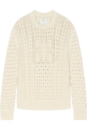 Givenchy Strik, Herre, , M, Bomuld, 4G Kabelstrikket Sweater