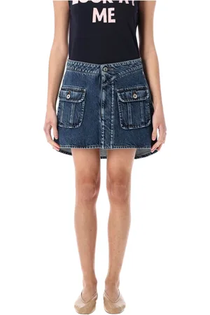 J.W.Anderson Nederdel, Dame, Blå, 2XS, Denim, Blå Denim A-Line Nederdel